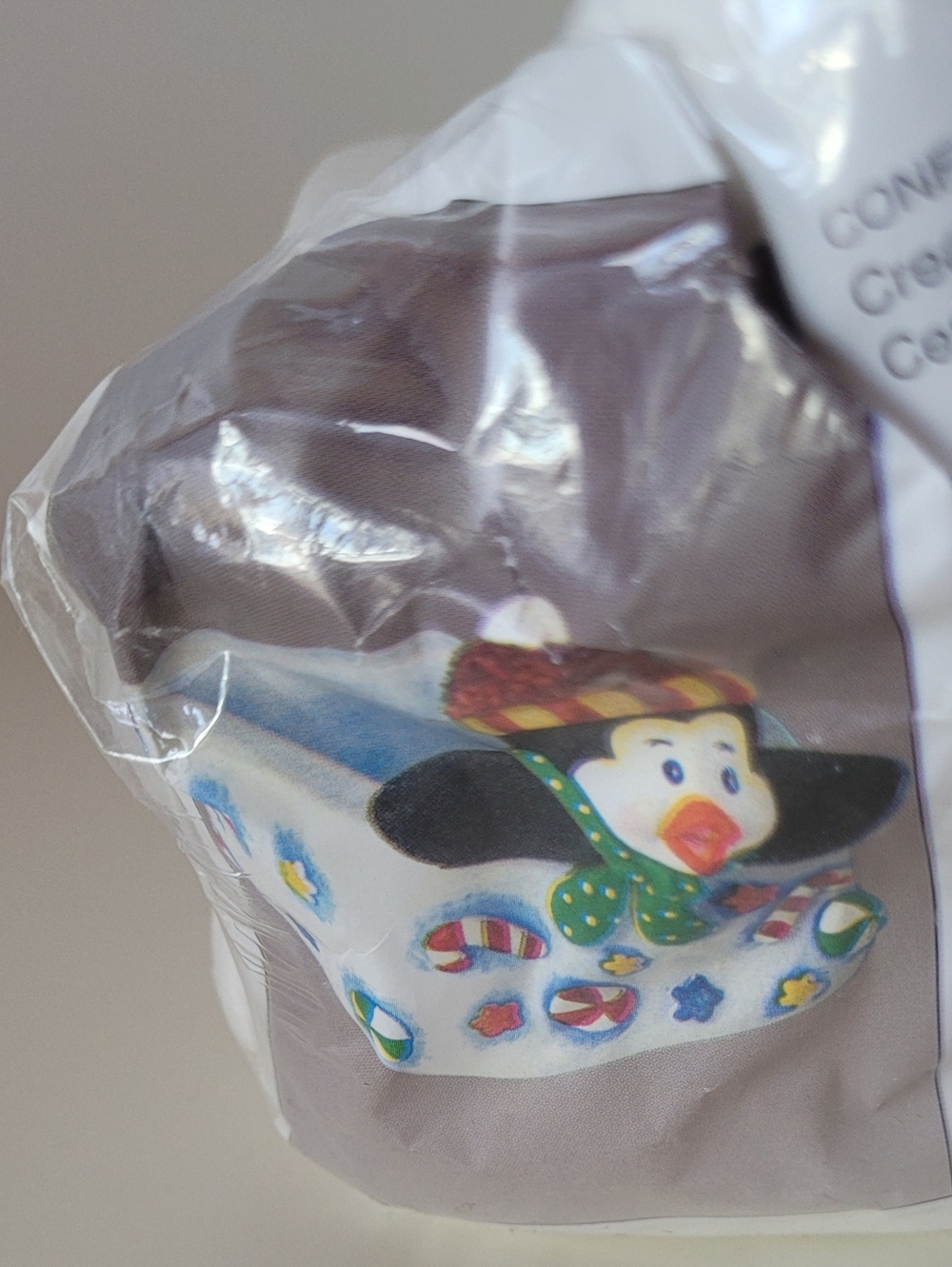 California Creations Plaster Cast #5936 Penguin Holiday Container DIY To Paint